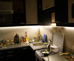Кухня со светодиодной подсветкой