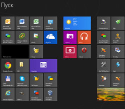 Фотография экрана устройства с Windows 8