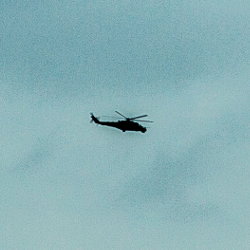Фотография вертолета в небе